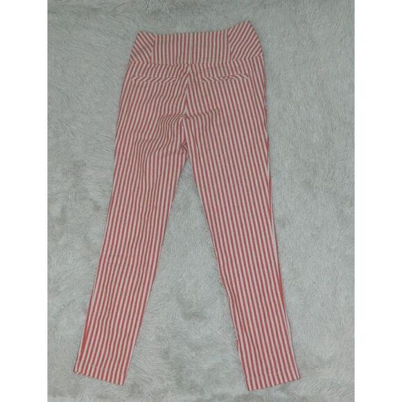 Free‎ People Pants Red White Striped Frankie High Waist Skinny Nautical Size  0 - Picture 5 of 13